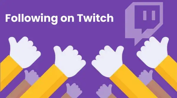 following on twitch