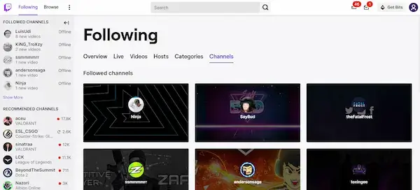 Twitch Following Directory