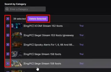 delete multiple clips on twitch